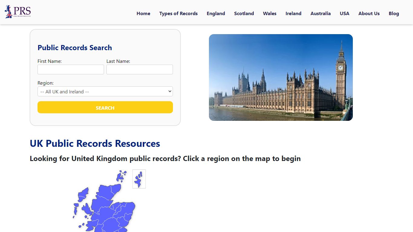 UK Public Records Resources - publicrecordsearch.co.uk
